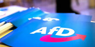 Fähnchen mit dem Logo der AfD