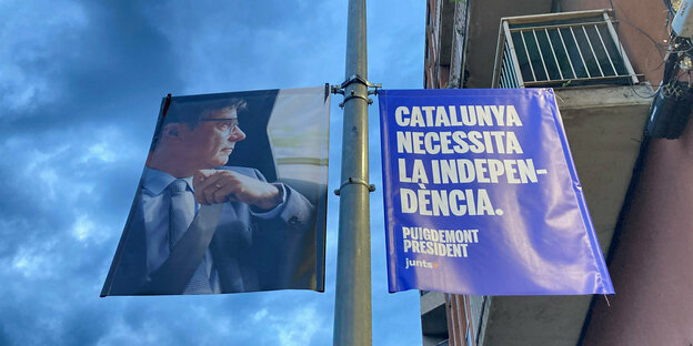 Wahlplakat von Carles Puigdemont